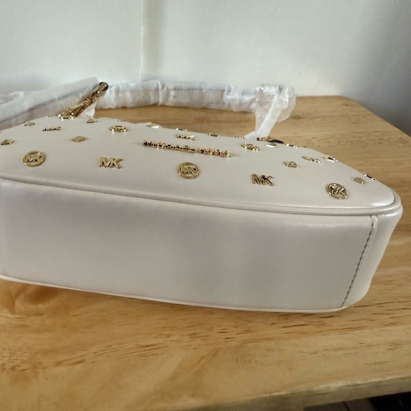 Michael Kors White and Gold Shoulder Bag with Studded Design - Picture 6 of 8